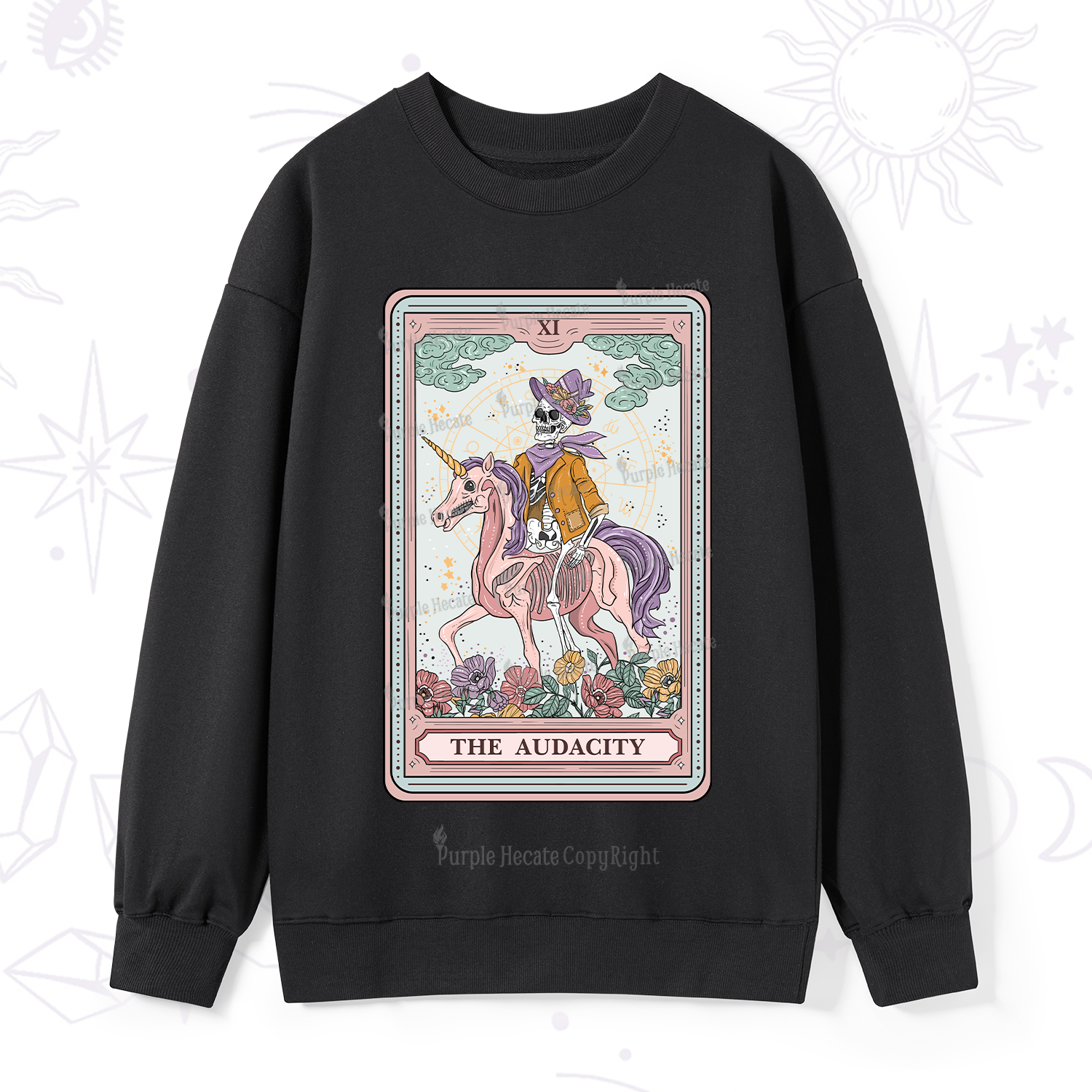 Purplehecate The Audacity Tarot Card Sweatshirt