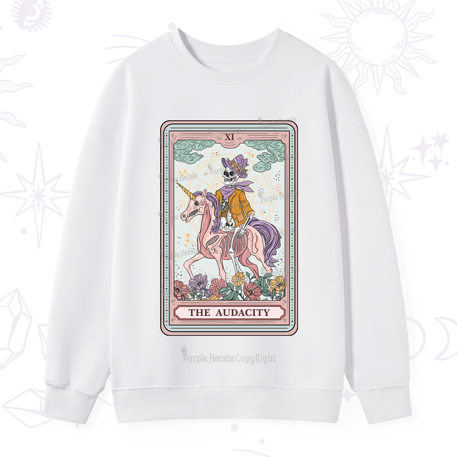 Purplehecate The Audacity Tarot Card Sweatshirt