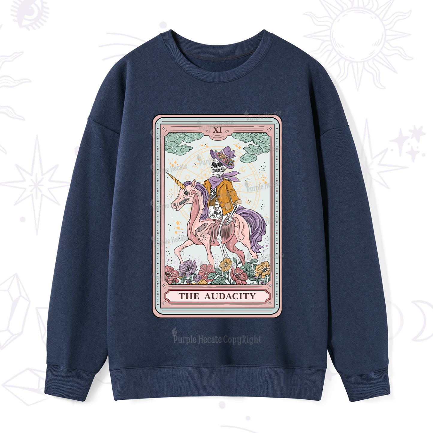 Purplehecate The Audacity Tarot Card Sweatshirt