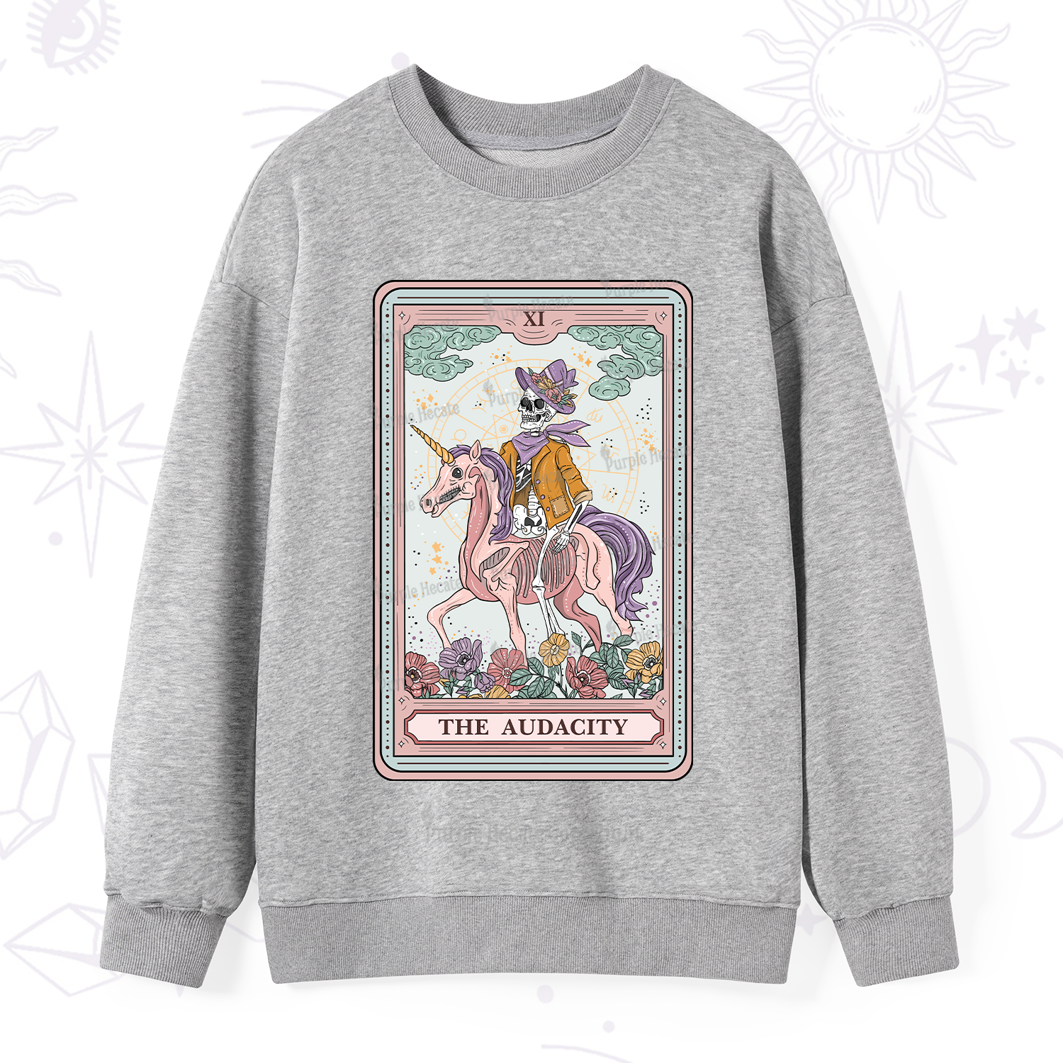 Purplehecate The Audacity Tarot Card Sweatshirt