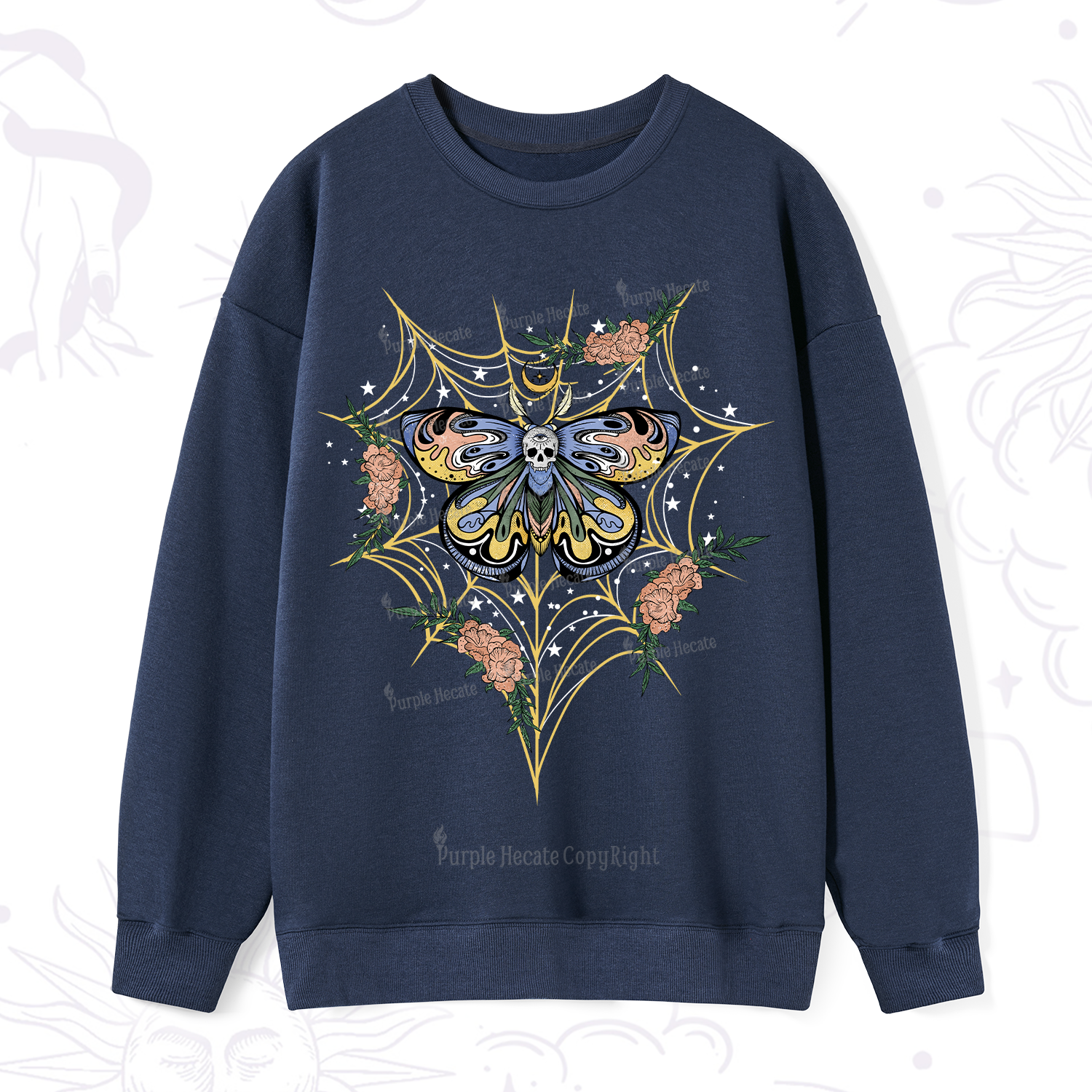 Purplehecate Death Head Moth Sweatshirt