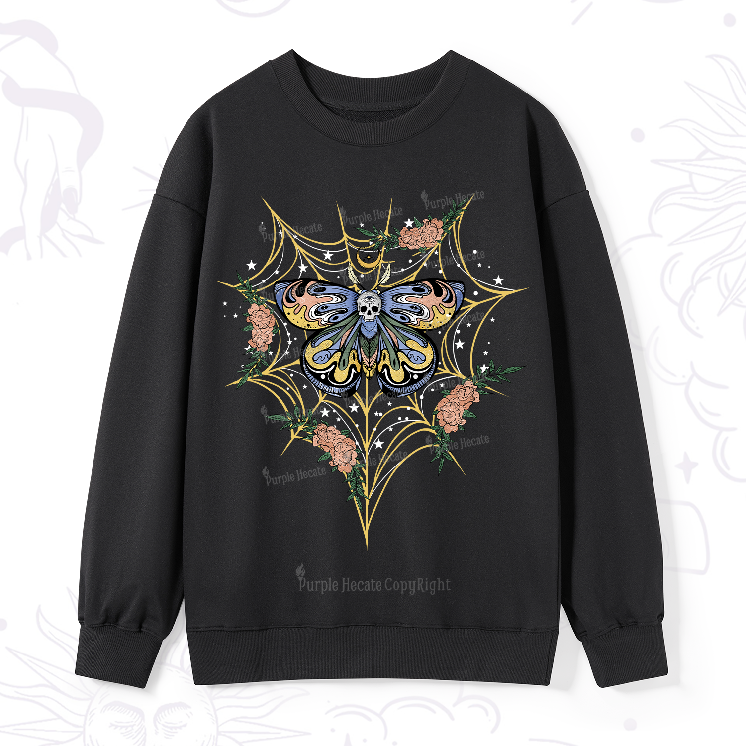 Purplehecate Death Head Moth Sweatshirt