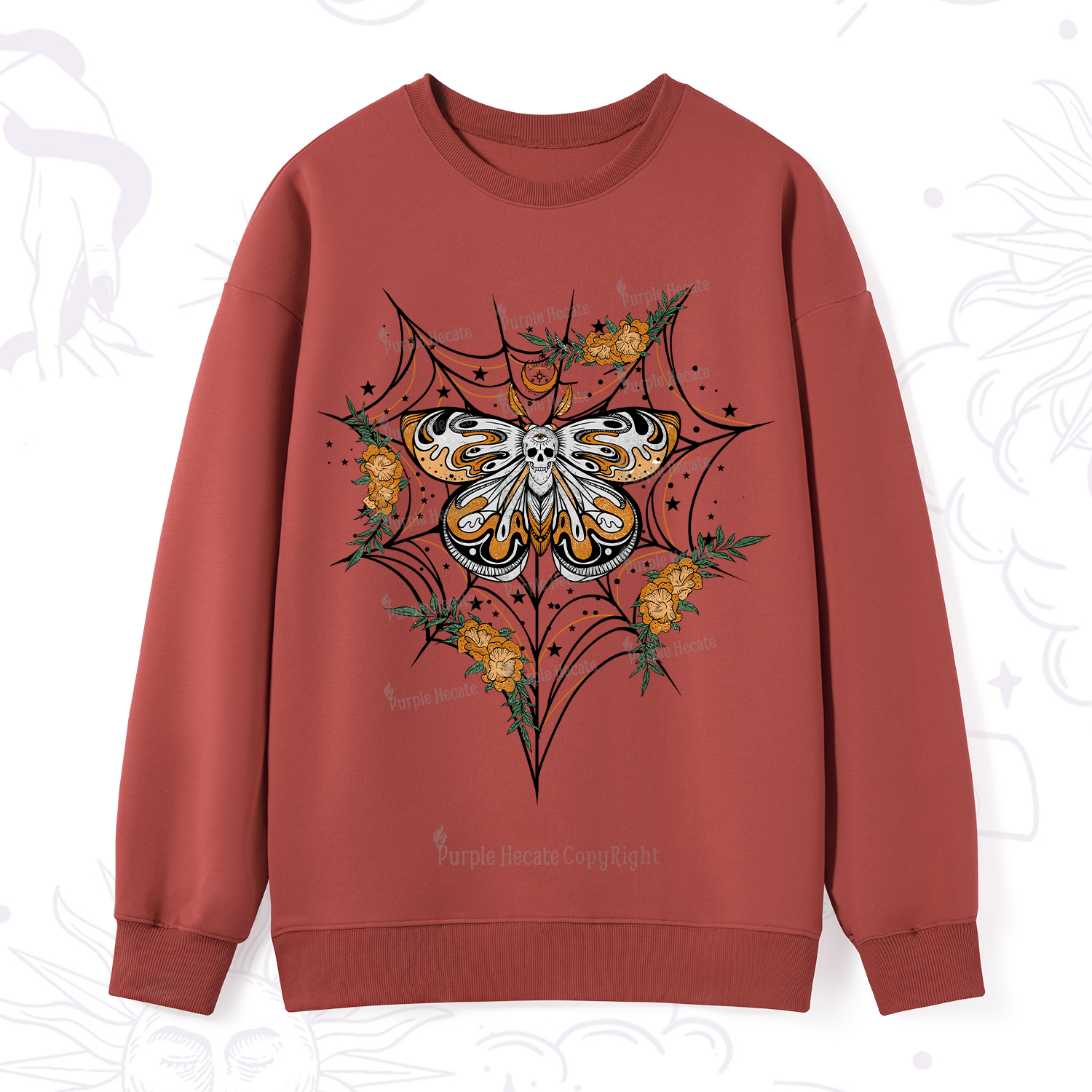 Purplehecate Death Head Moth Sweatshirt