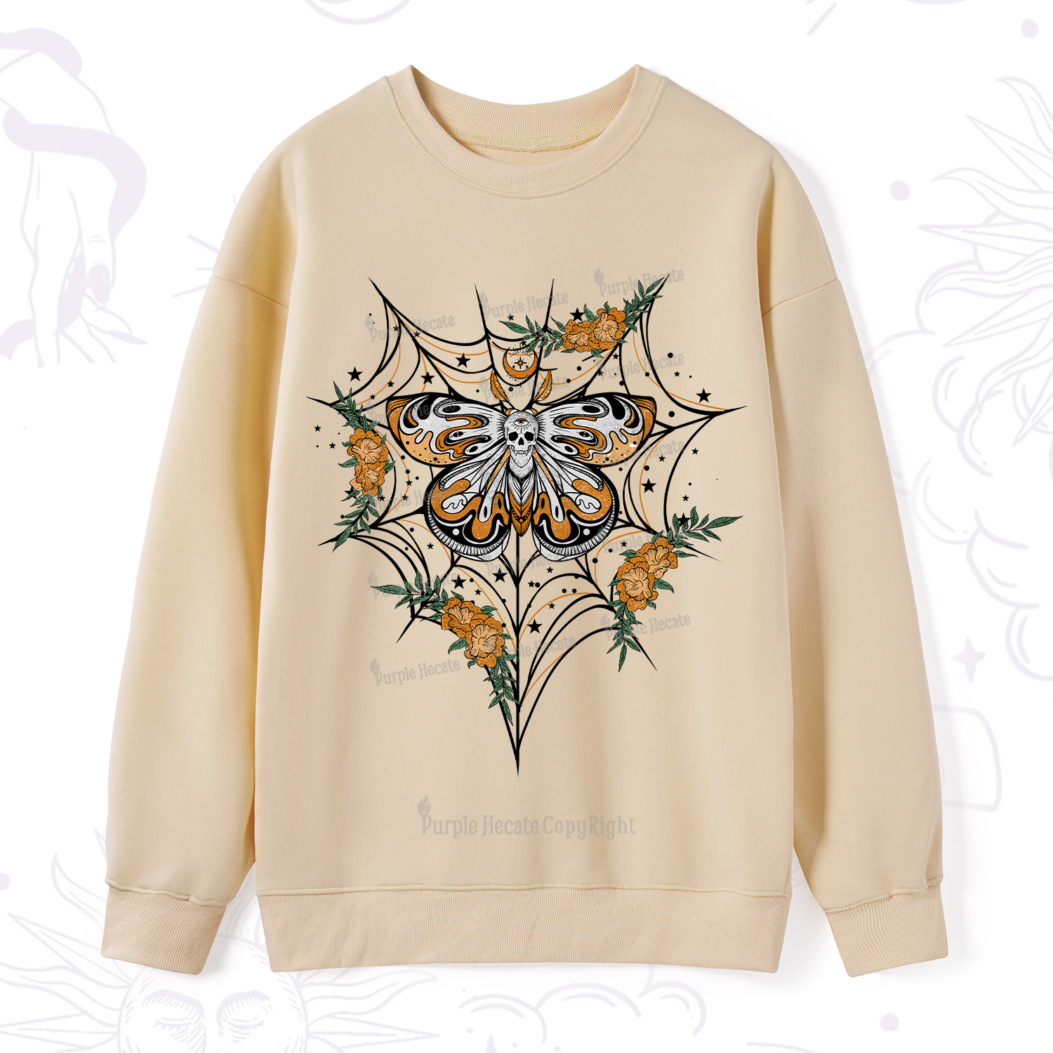 Purplehecate Death Head Moth Sweatshirt