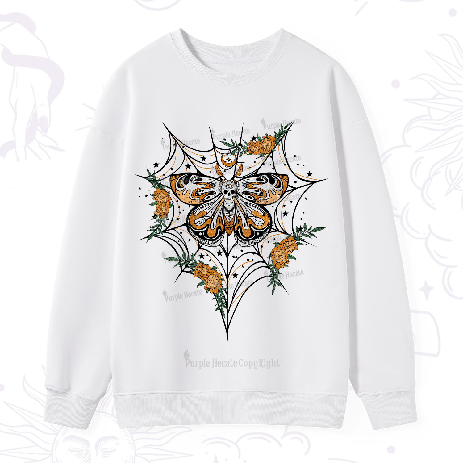 Purplehecate Death Head Moth Sweatshirt