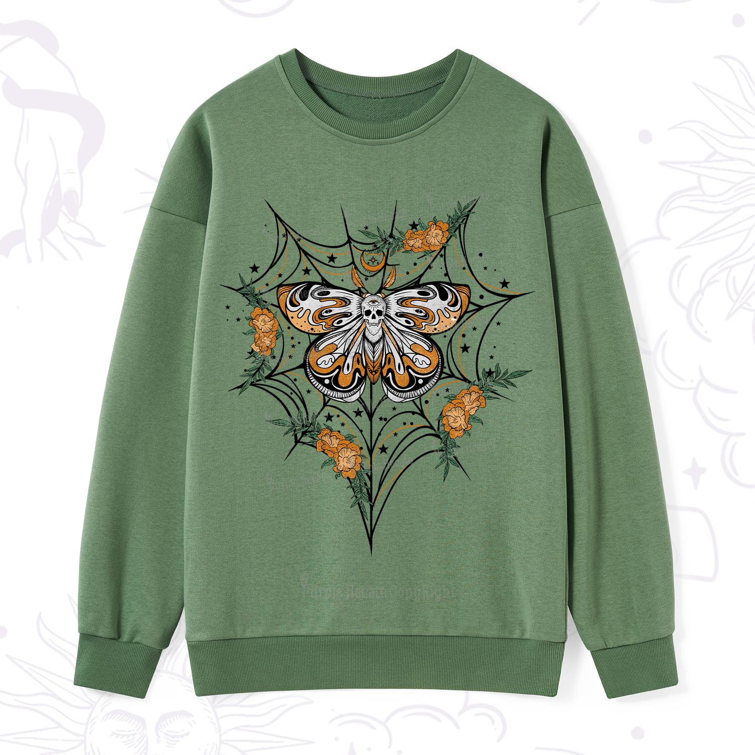 Purplehecate Death Head Moth Sweatshirt
