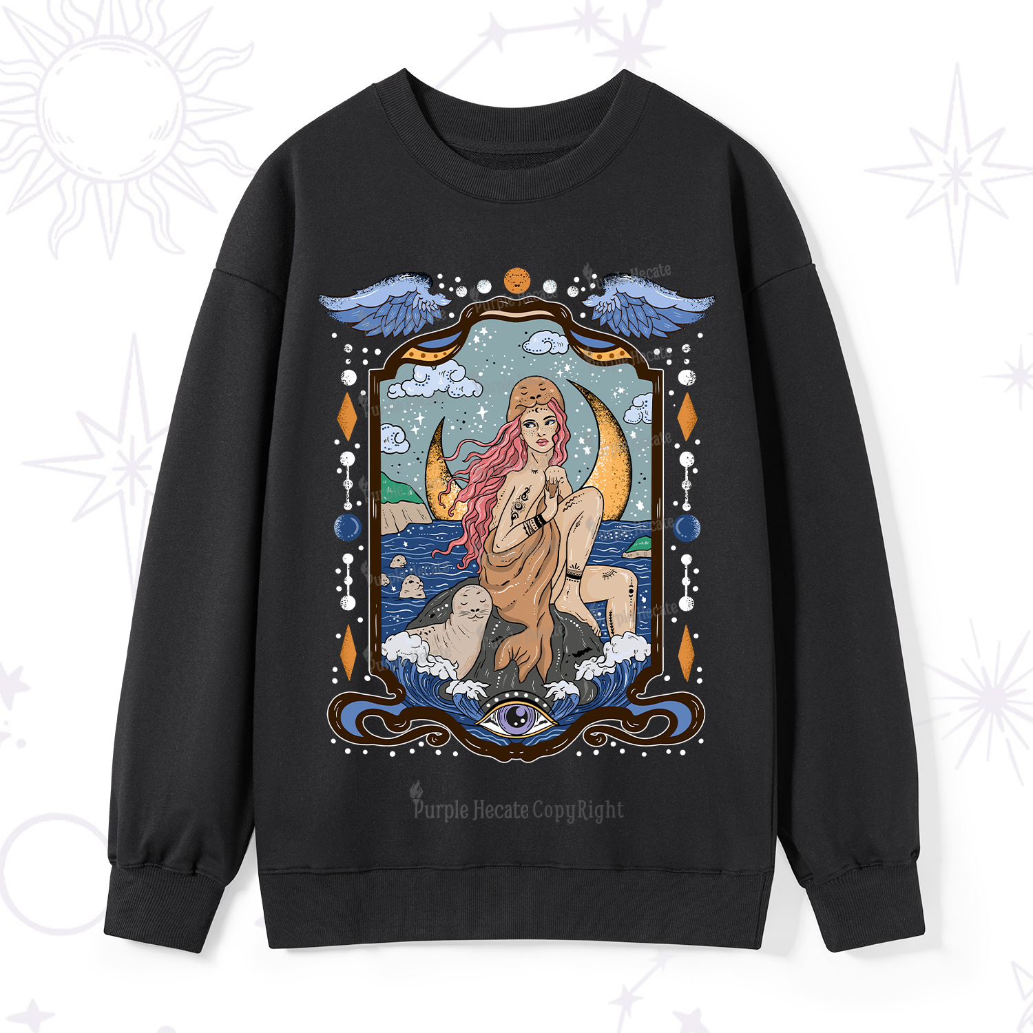 Purplehecate Selkie Woman Sweatshirt