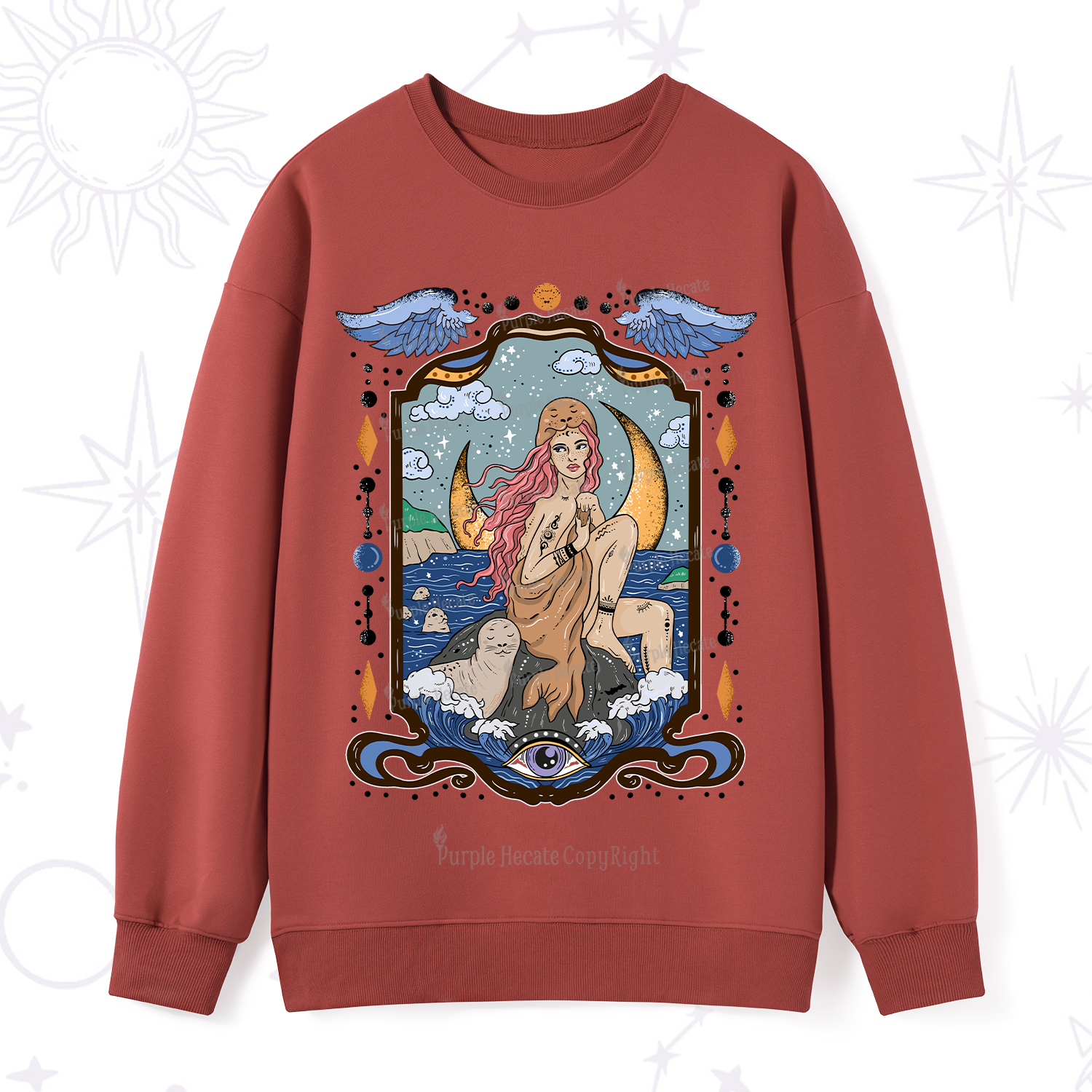 Purplehecate Selkie Woman Sweatshirt