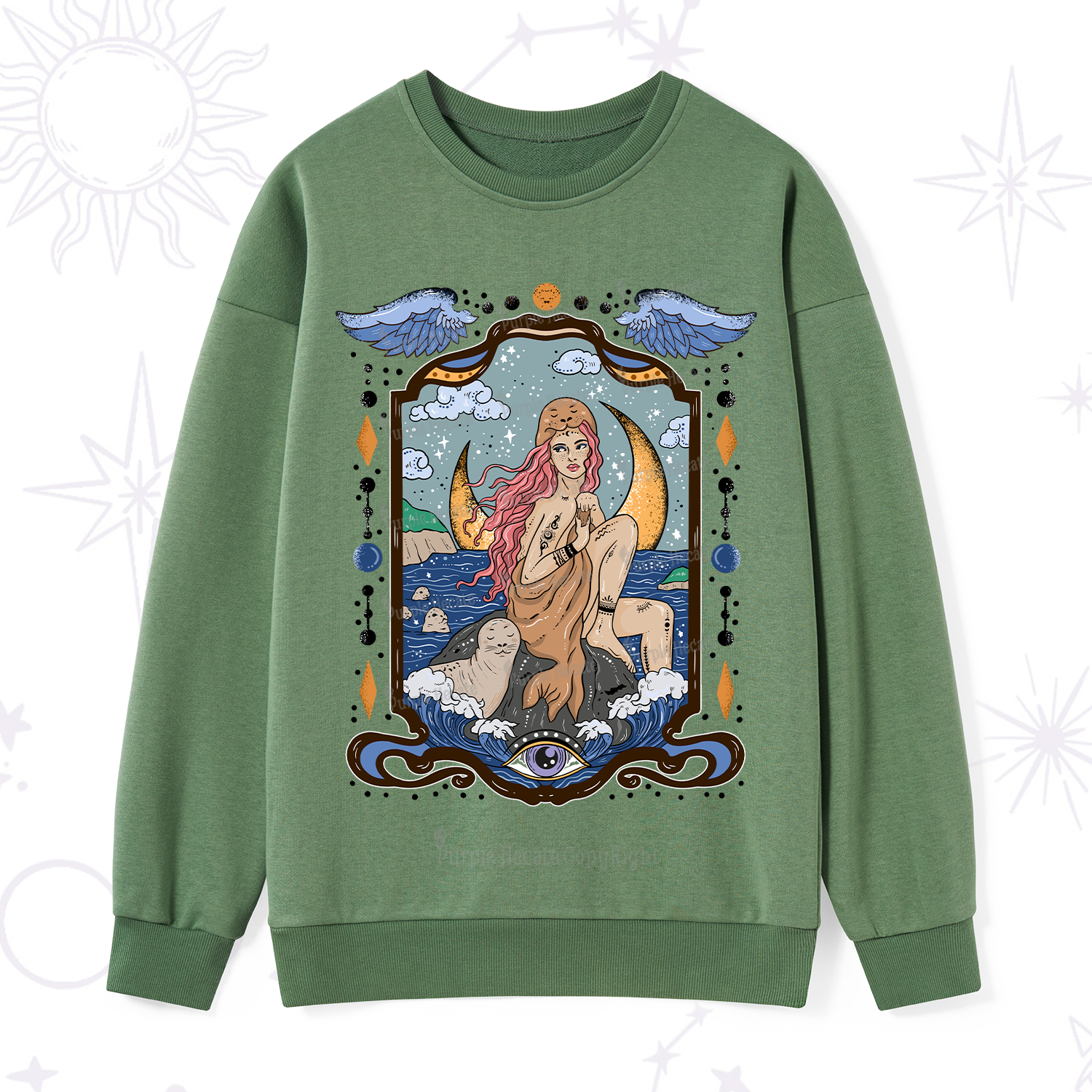 Purplehecate Selkie Woman Sweatshirt