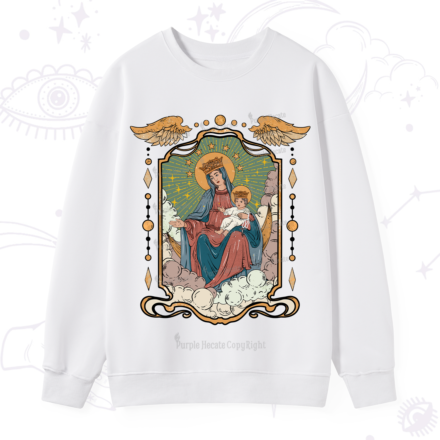 Purplehecate The Lady Of the Rosary Sweatshirt
