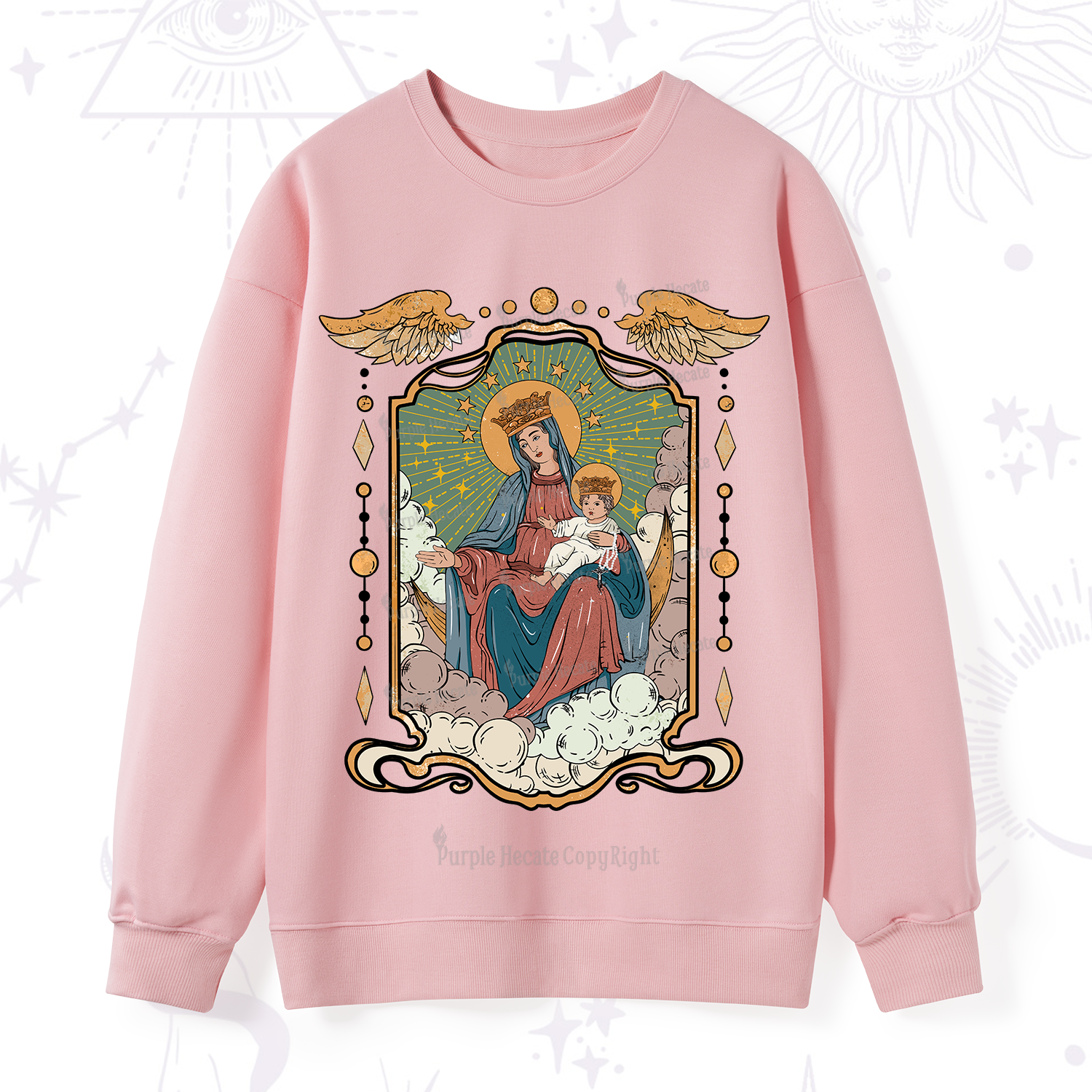 Purplehecate The Lady Of the Rosary Sweatshirt