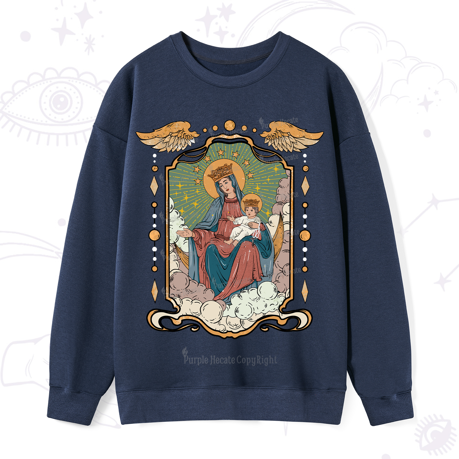 Purplehecate The Lady Of the Rosary Sweatshirt