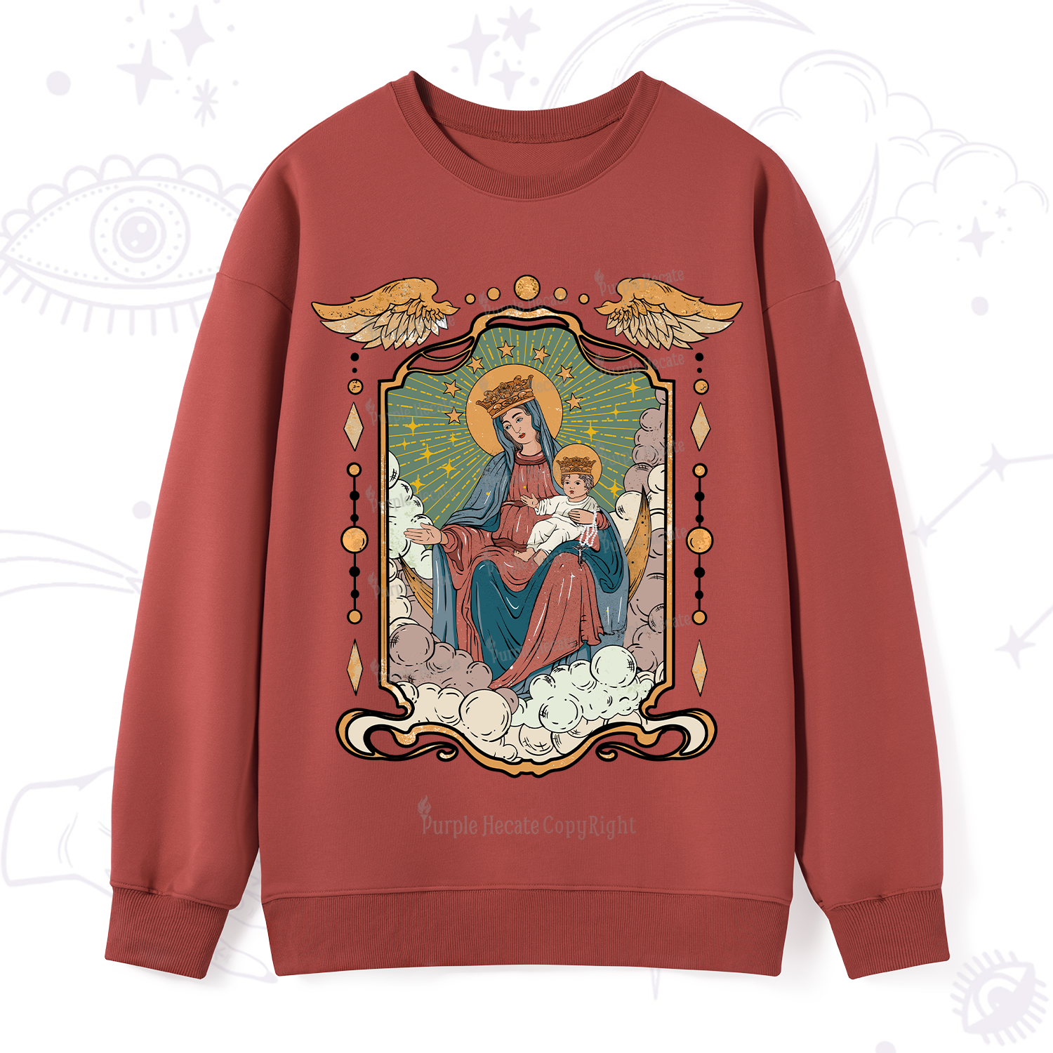 Purplehecate The Lady Of the Rosary Sweatshirt