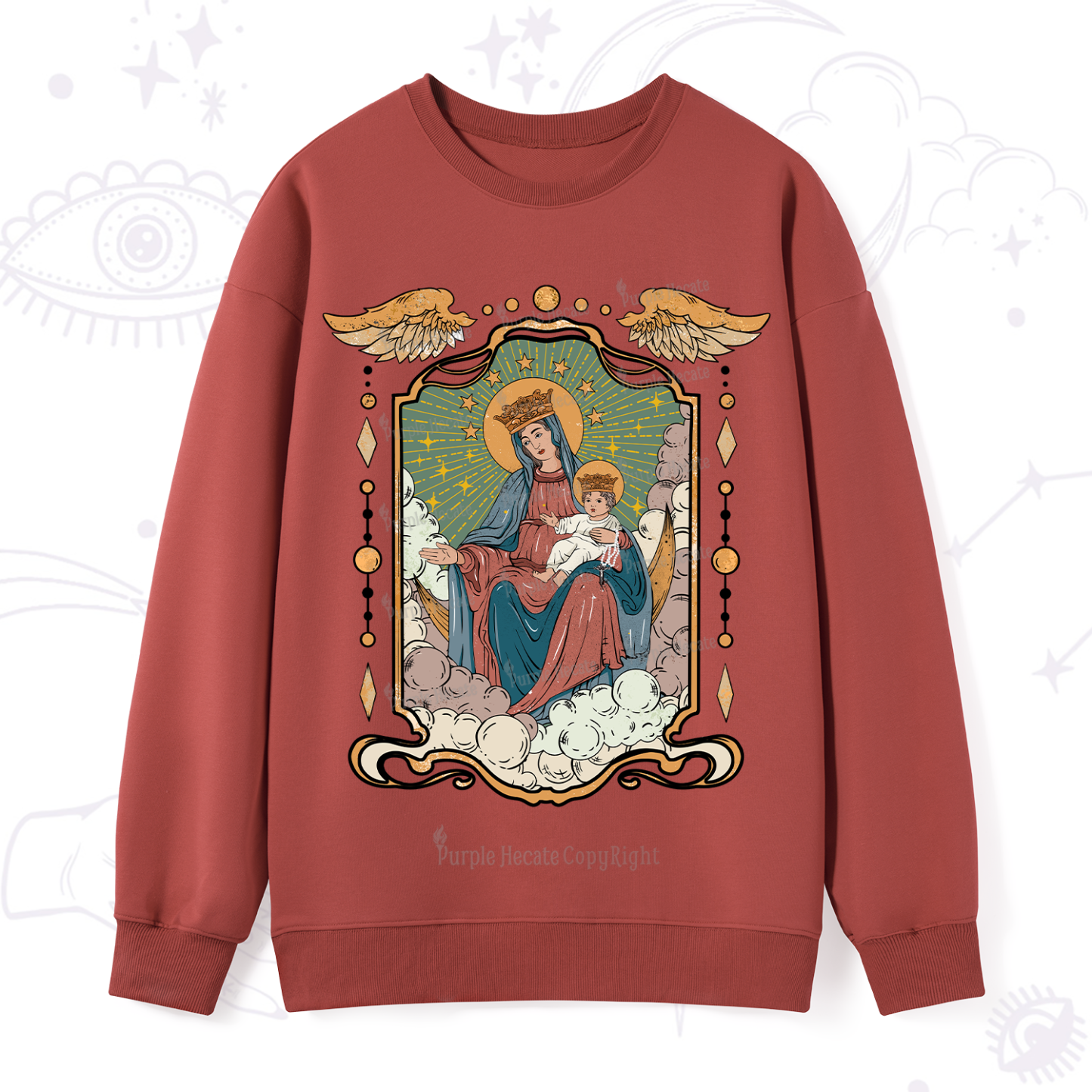 Purplehecate The Lady Of the Rosary Sweatshirt