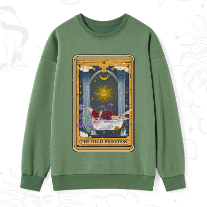 Purplehecate The High Priestess Tarot Card Sweatshirt