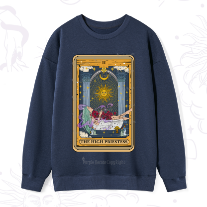 Purplehecate The High Priestess Tarot Card Sweatshirt