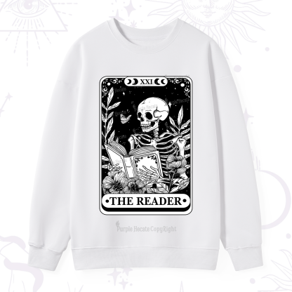 Purplehecate The Reader Tarot Card Sweatshirt