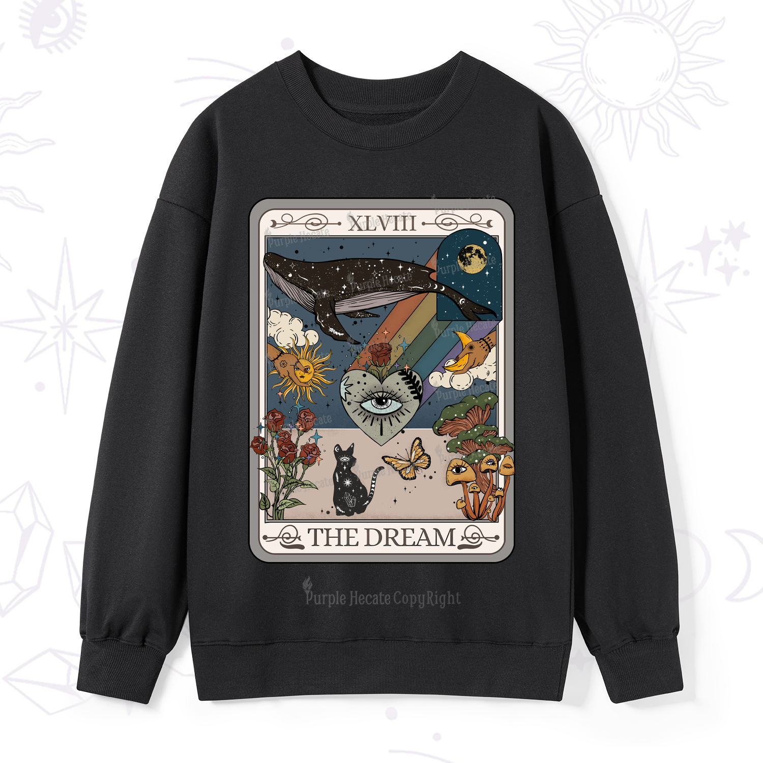 Purplehecate The Dream Tarot Sweatshirt