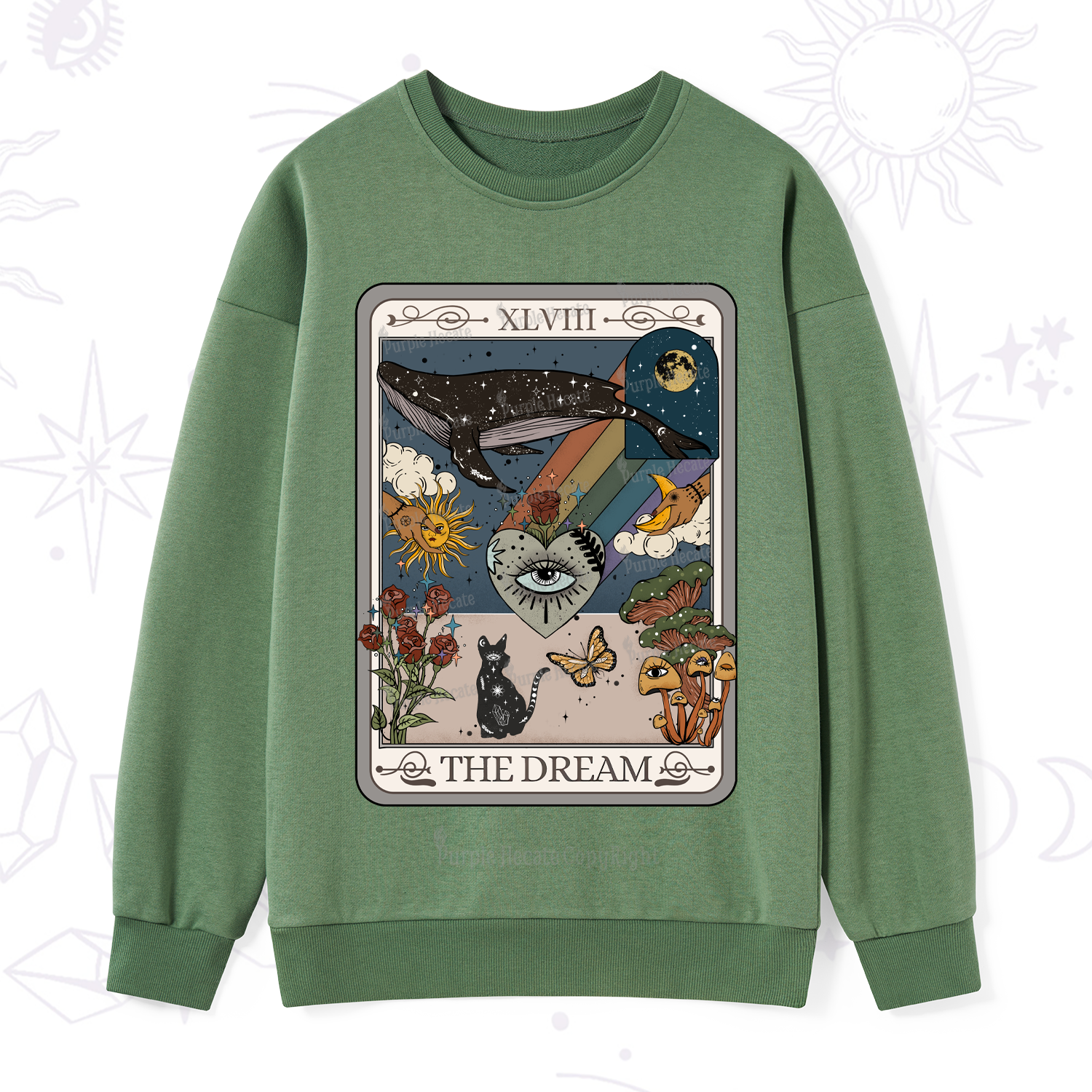 Purplehecate The Dream Tarot Sweatshirt