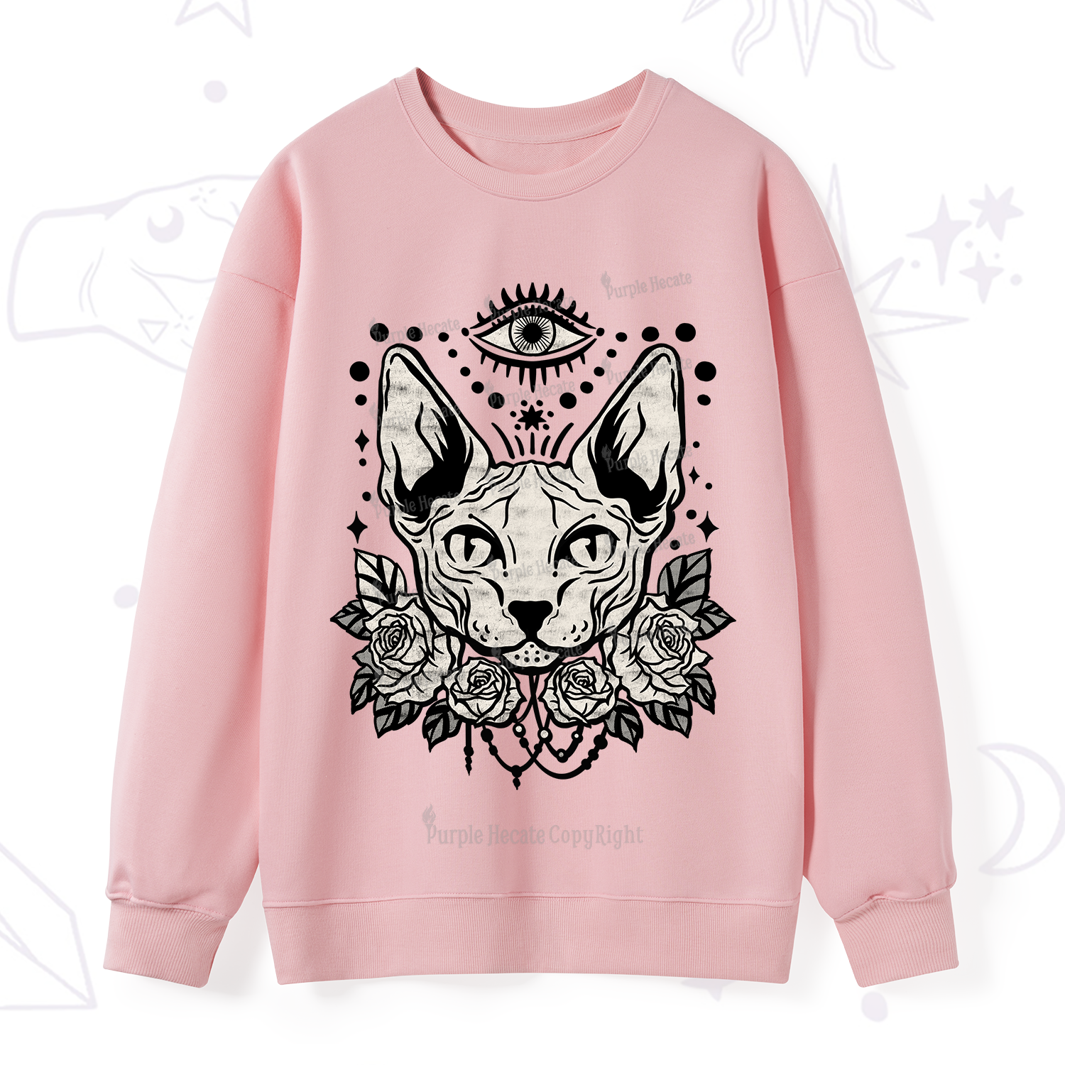 Purplehecate Mystical Cat Sweatshirt