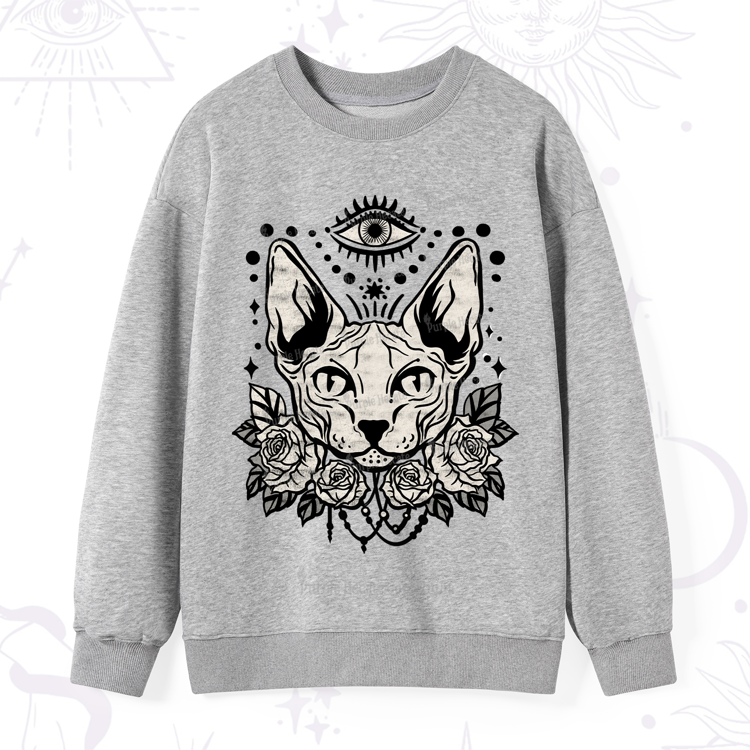 Purplehecate Mystical Cat Sweatshirt