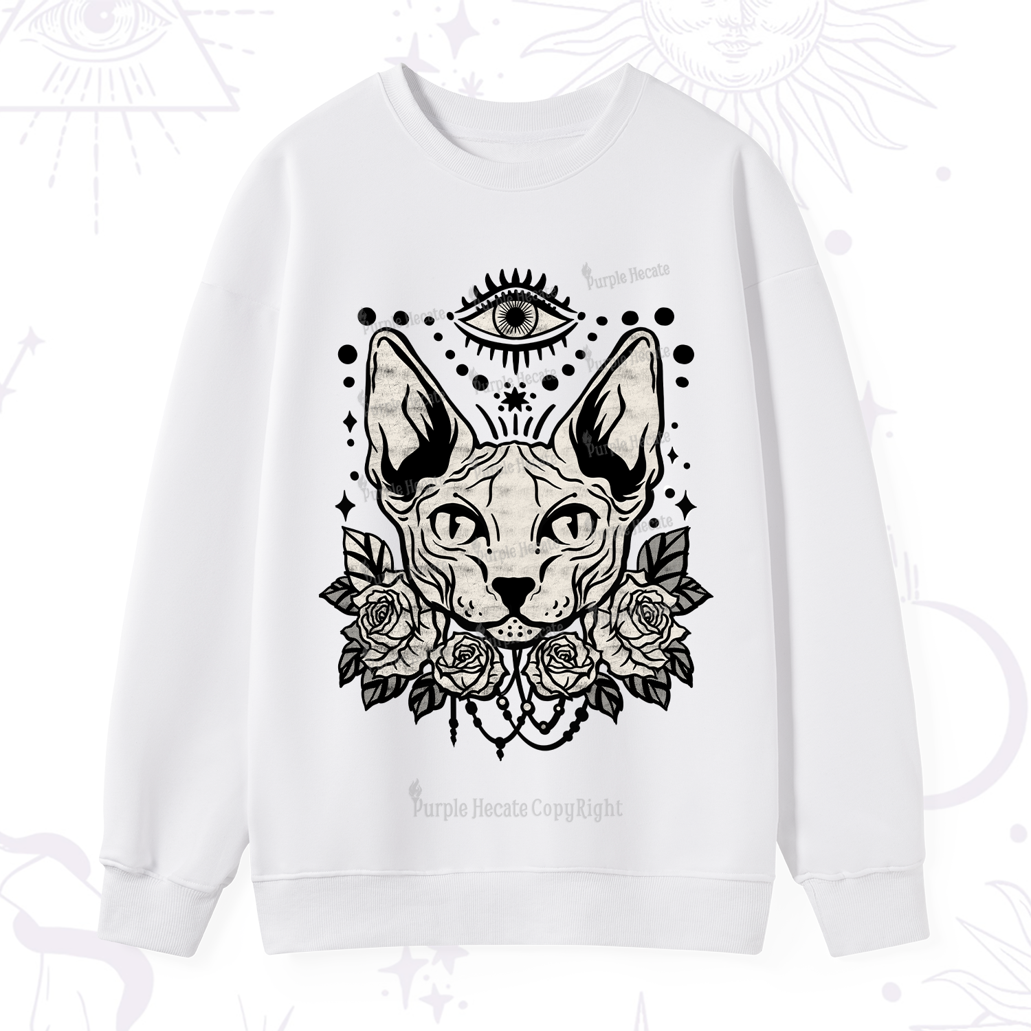 Purplehecate Mystical Cat Sweatshirt