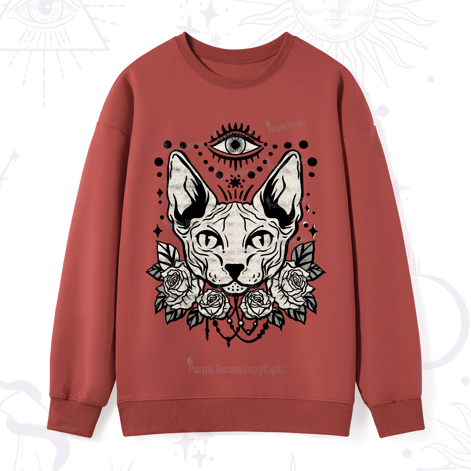 Purplehecate Mystical Cat Sweatshirt
