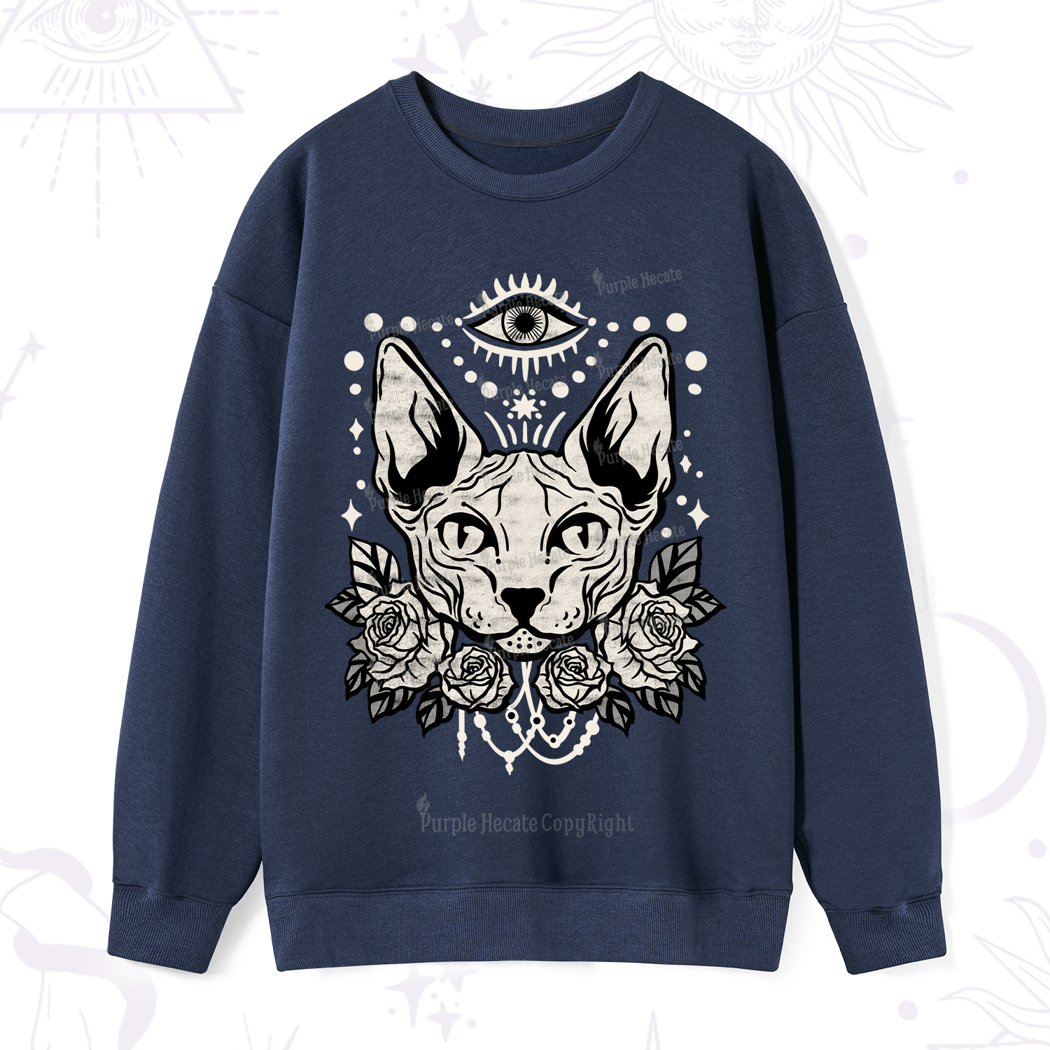 Purplehecate Mystical Cat Sweatshirt