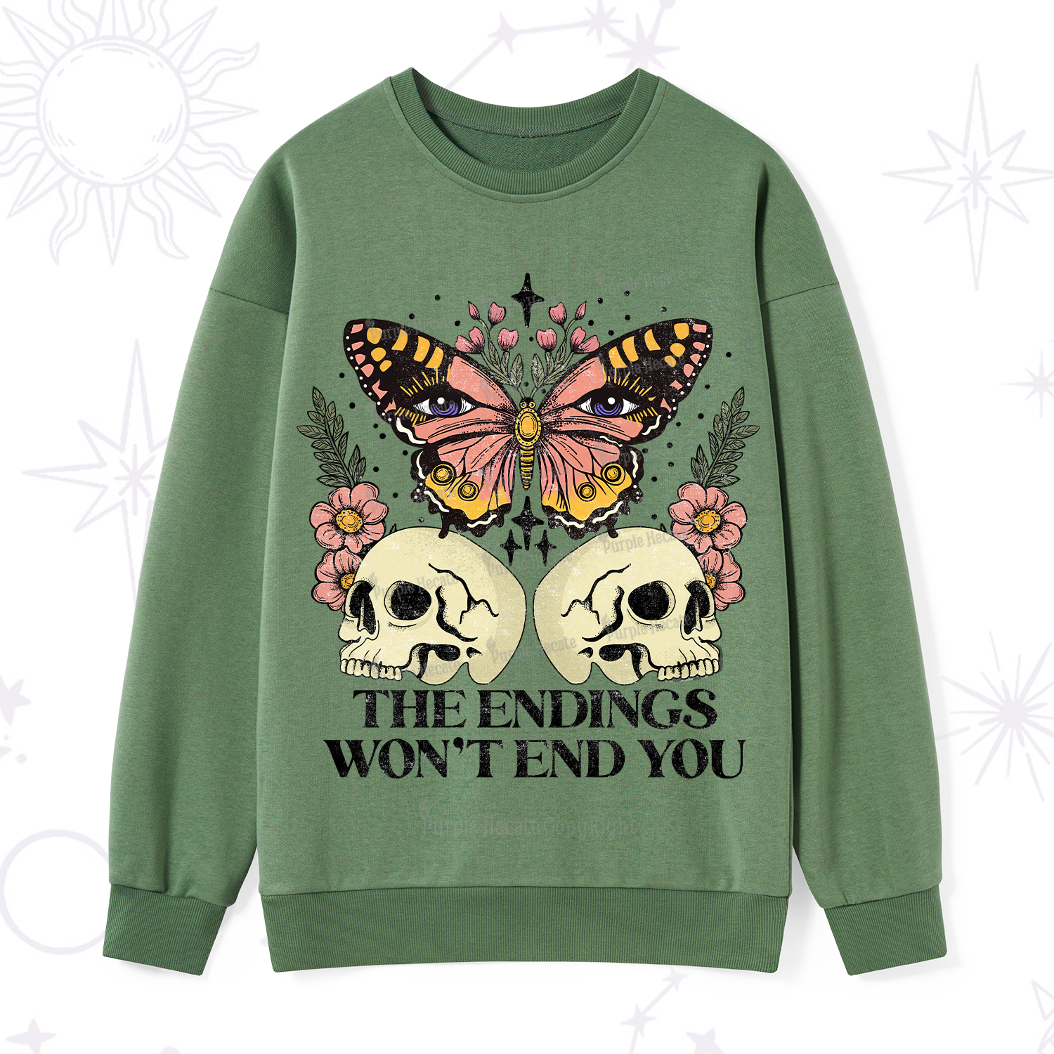 Purplehecate The Endings Won't End You Sweatshirt