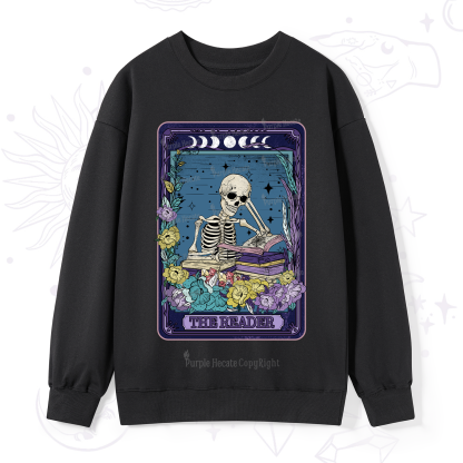 Purplehecate The Reader Tarot Card Sweatshirt