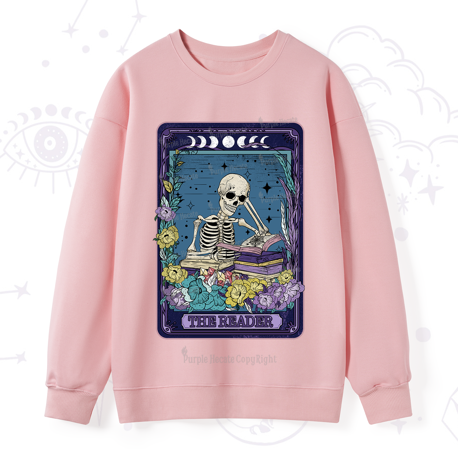 Purplehecate The Reader Tarot Card Sweatshirt