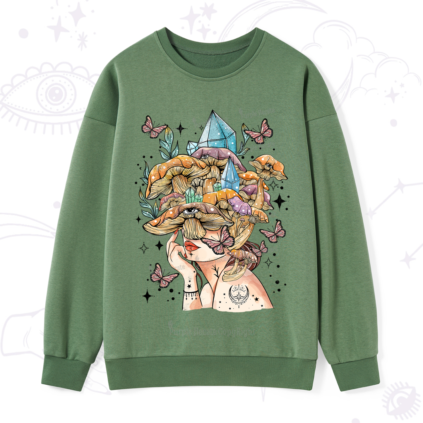 Purplehecate Crystal Goddess Sweatshirt