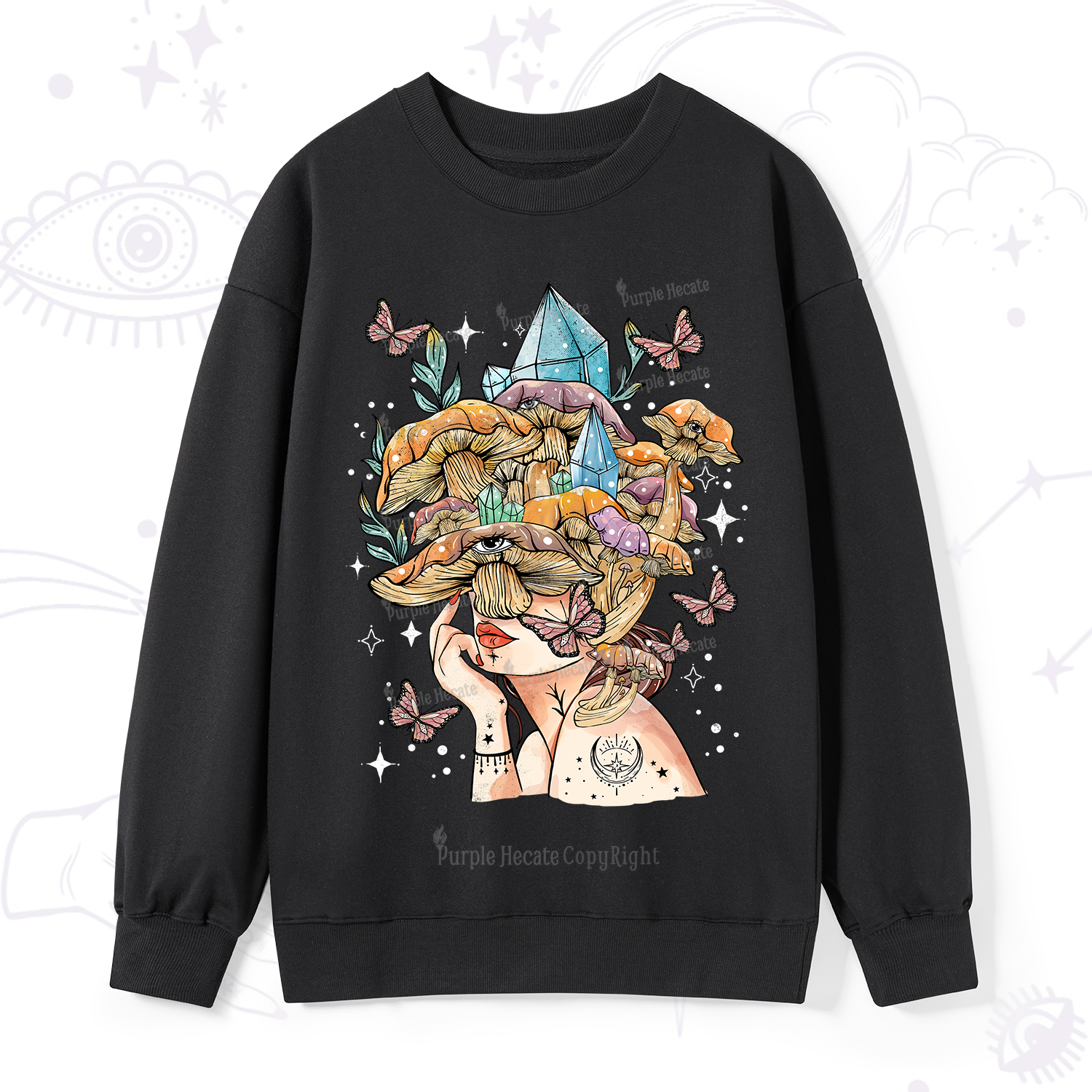 Purplehecate Crystal Goddess Sweatshirt