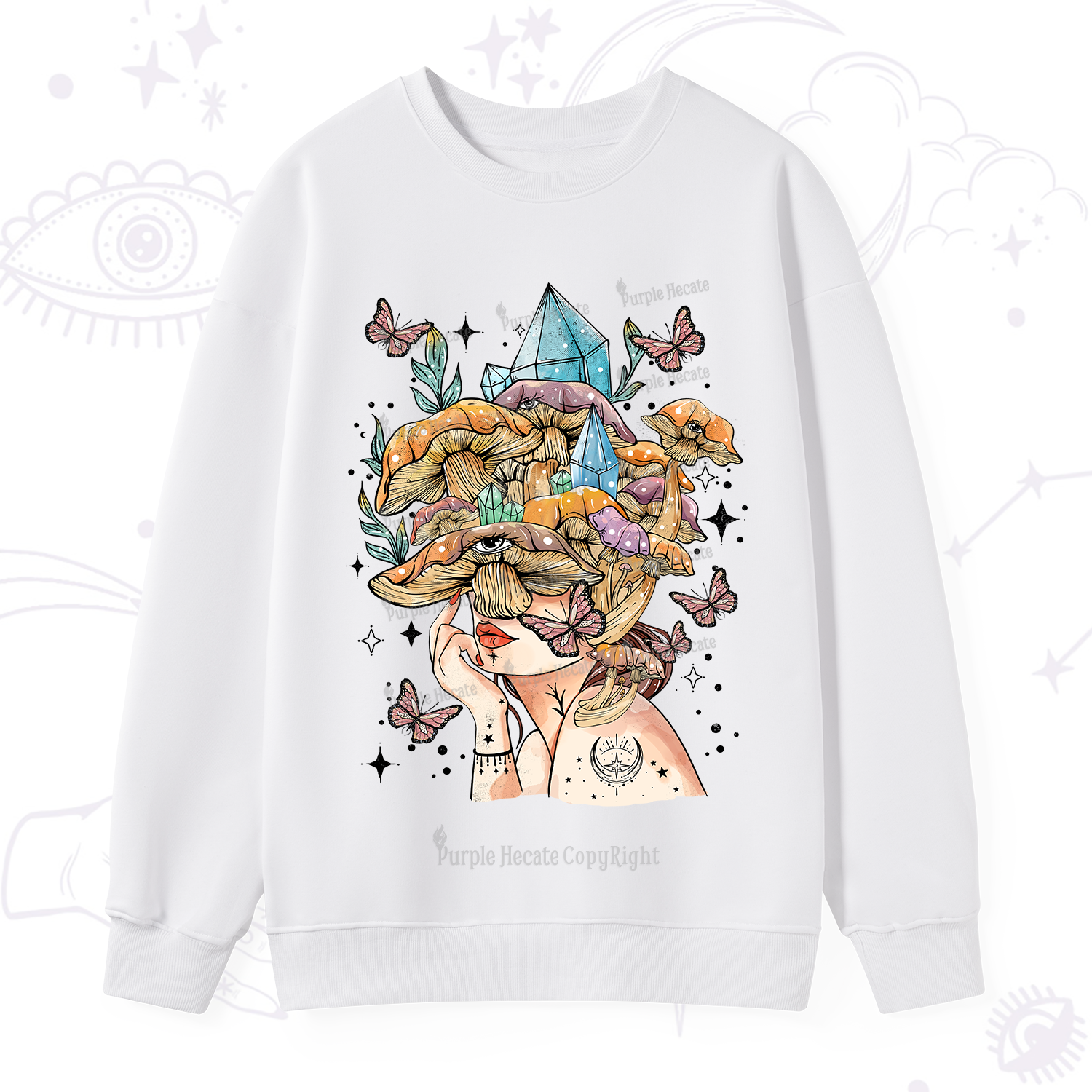 Purplehecate Crystal Goddess Sweatshirt