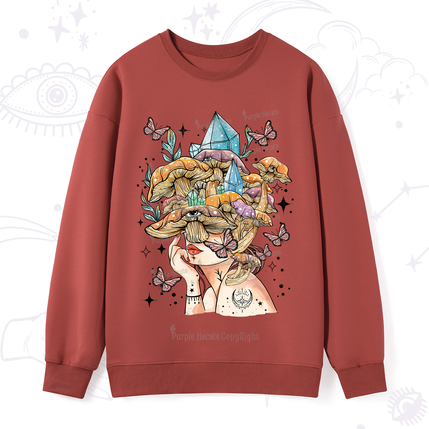 Purplehecate Crystal Goddess Sweatshirt