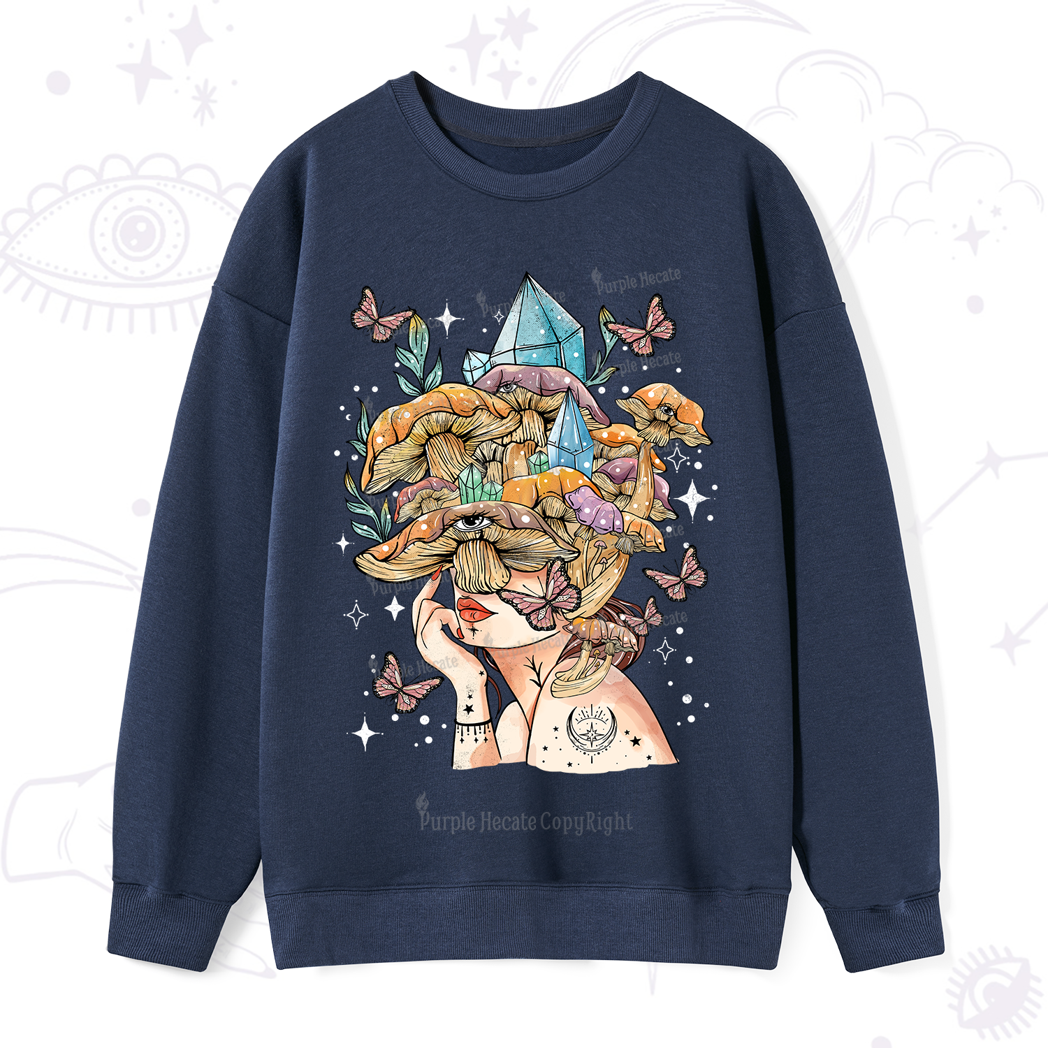 Purplehecate Crystal Goddess Sweatshirt