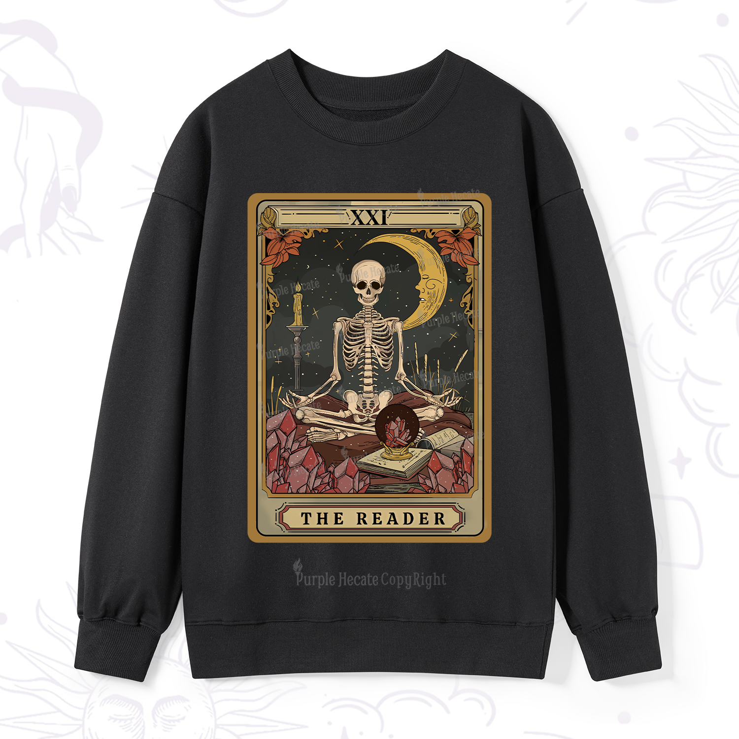 Purplehecate The Reader Tarot Sweatshirt