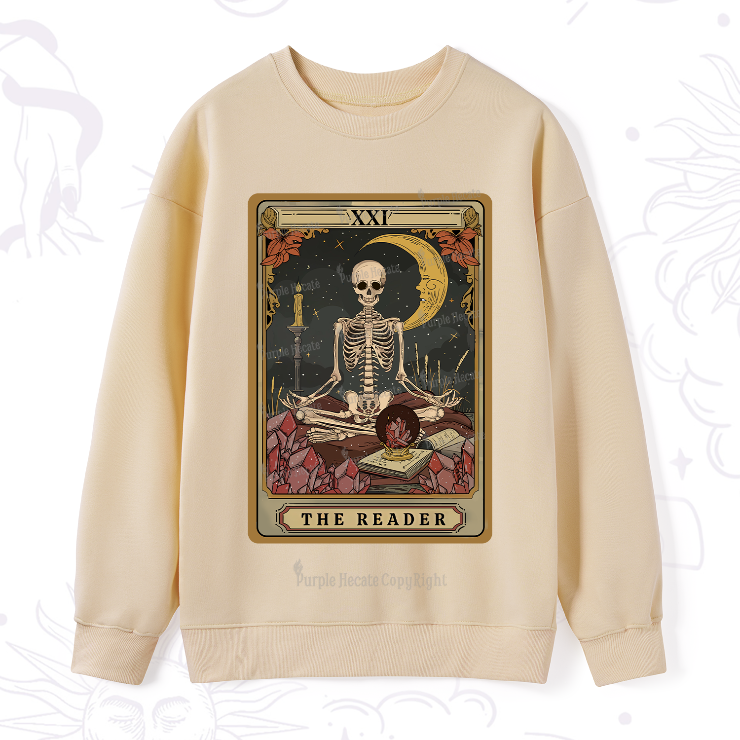 Purplehecate The Reader Tarot Sweatshirt