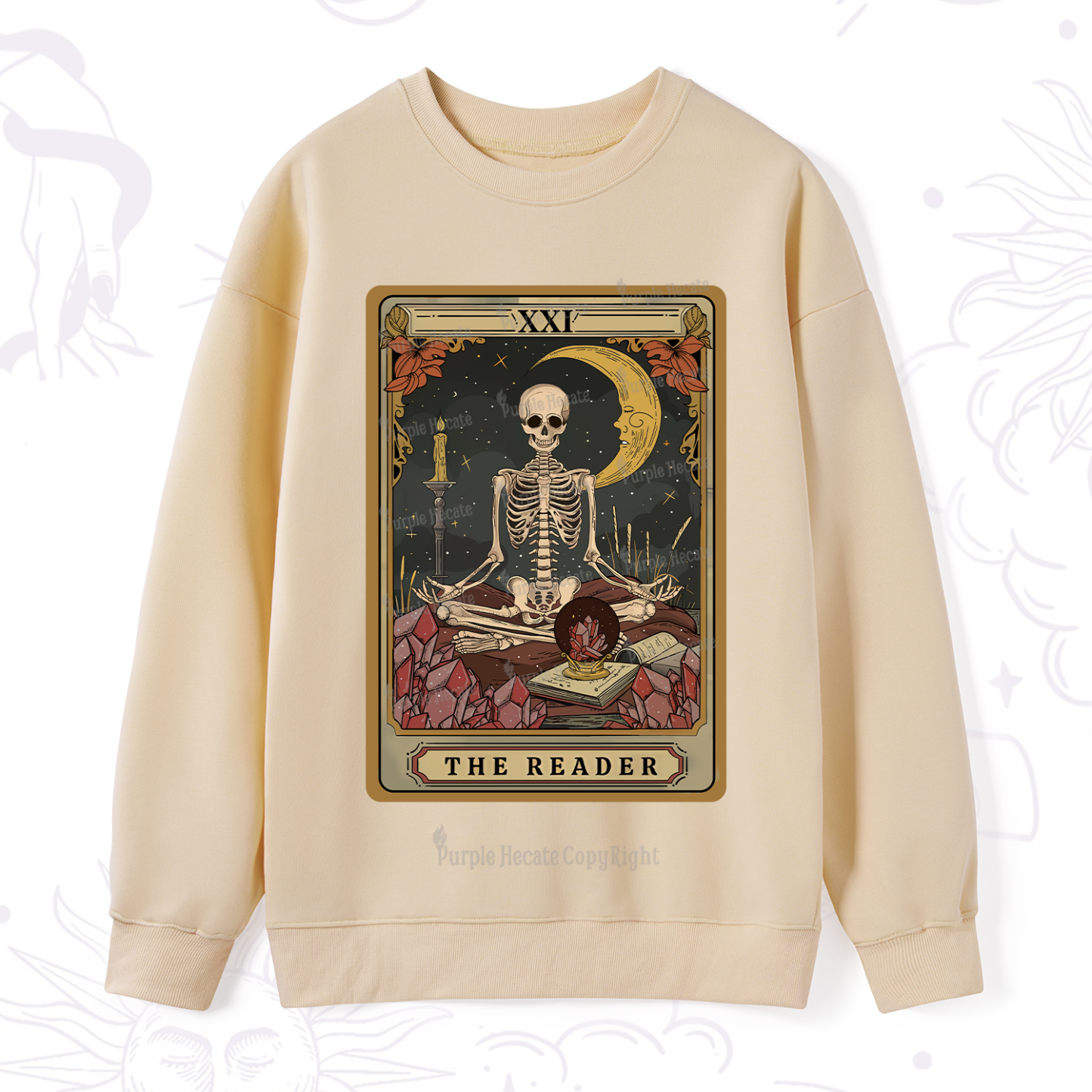 Purplehecate The Reader Tarot Sweatshirt
