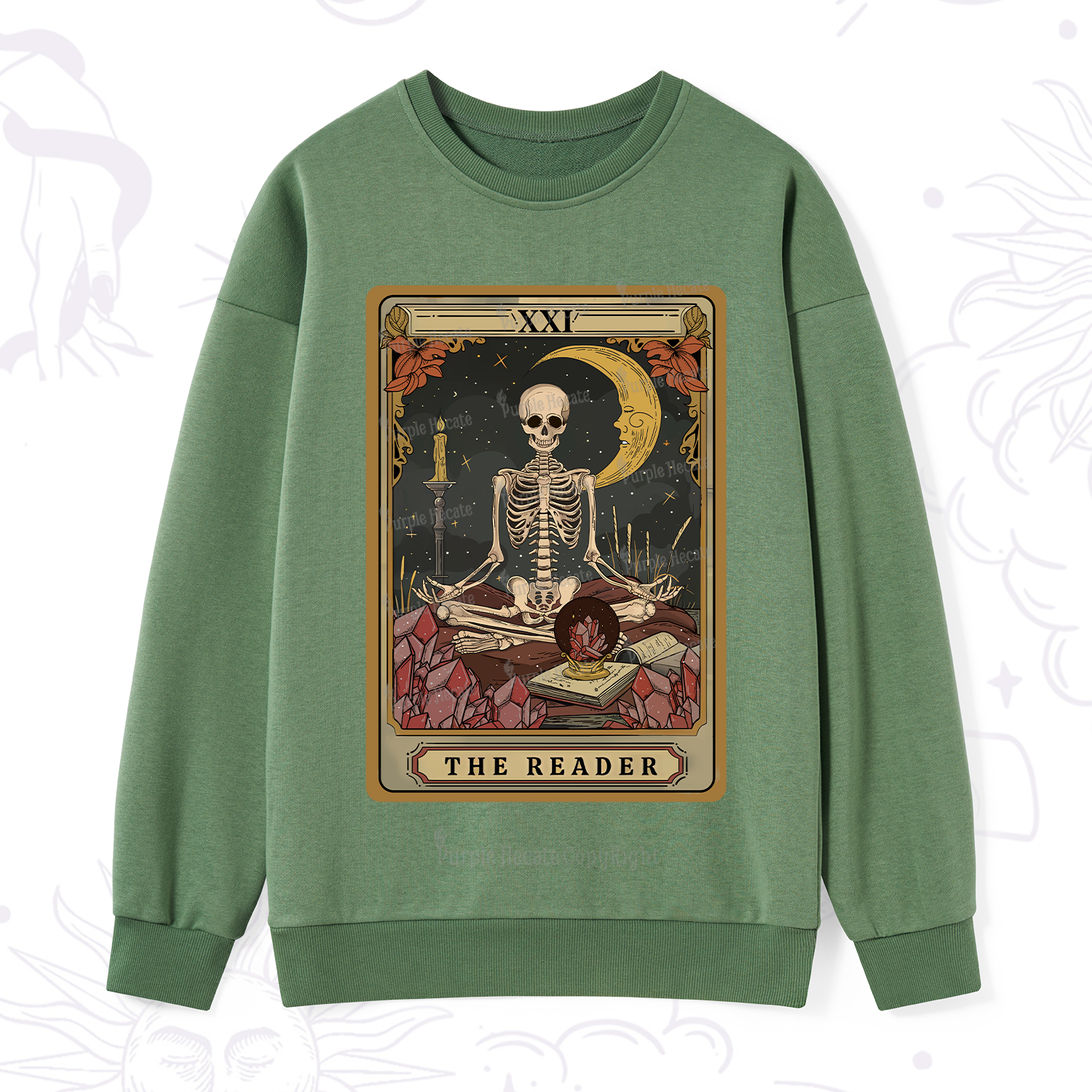 Purplehecate The Reader Tarot Sweatshirt