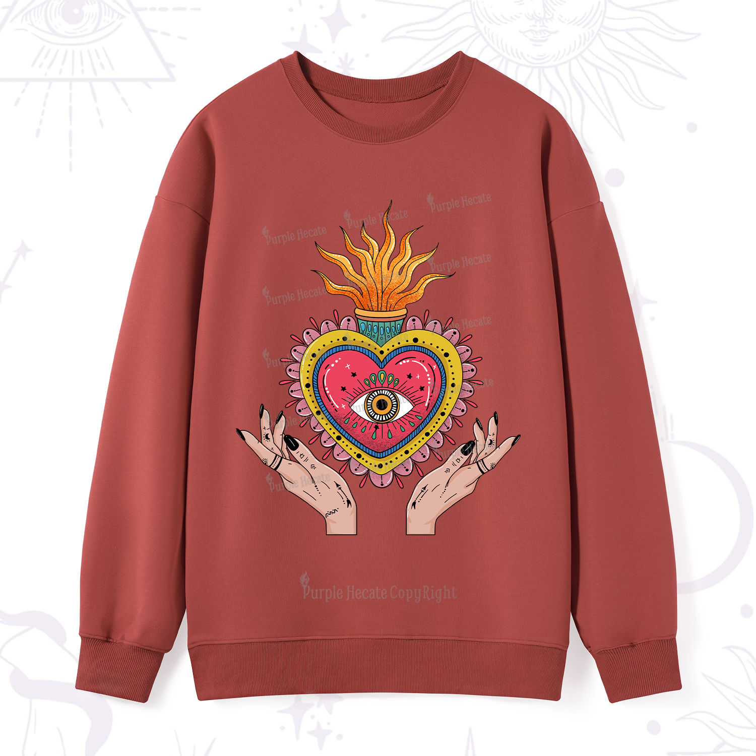 Purplehecate The Fiery Eye Sweatshirt
