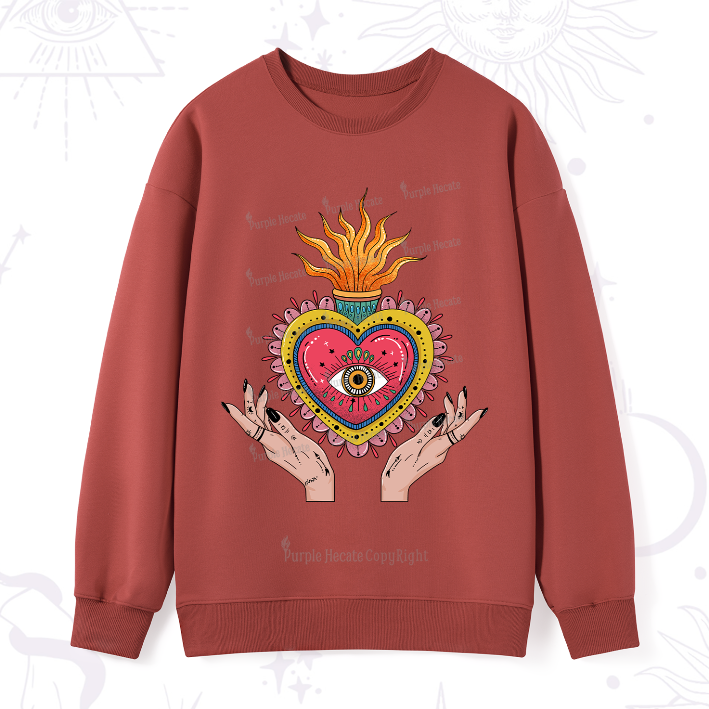 Purplehecate The Fiery Eye Sweatshirt