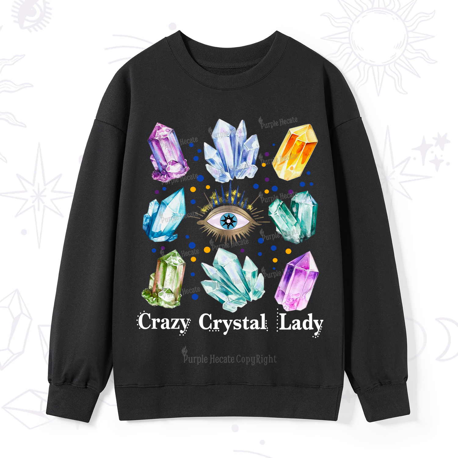 Purplehecate Crysral Lady Sweatshirt