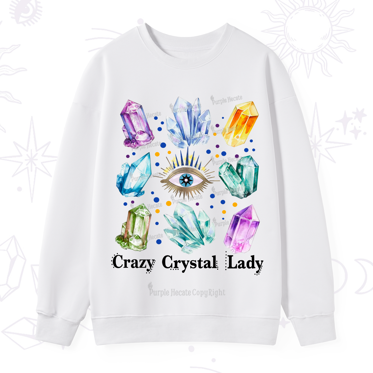 Purplehecate Crysral Lady Sweatshirt