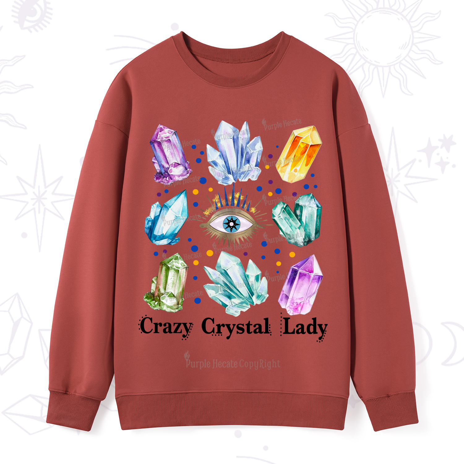 Purplehecate Crysral Lady Sweatshirt