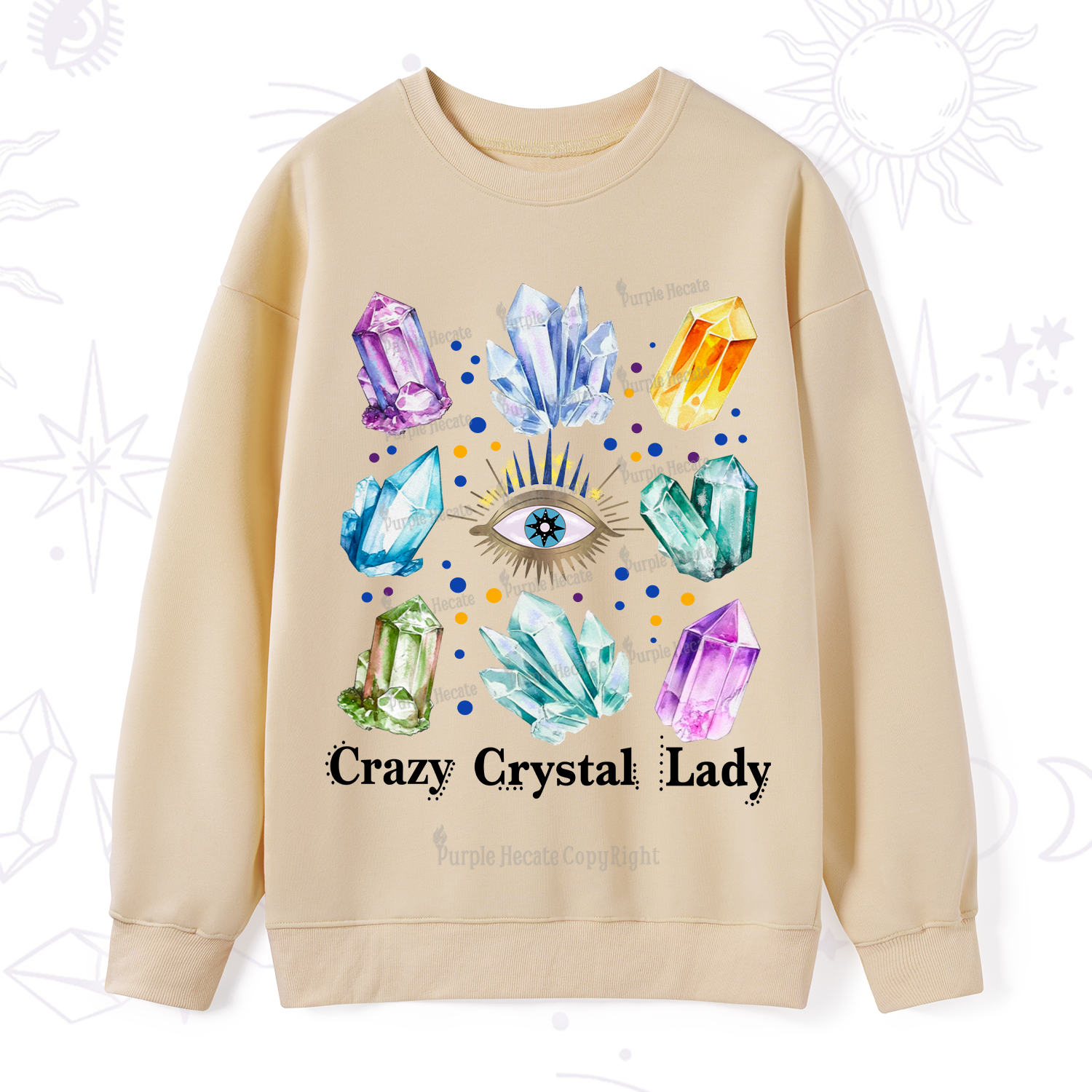Purplehecate Crysral Lady Sweatshirt