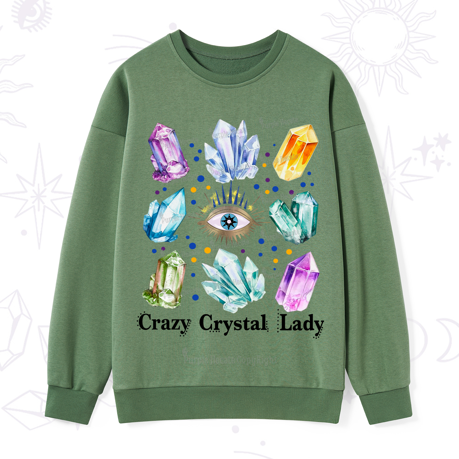 Purplehecate Crysral Lady Sweatshirt