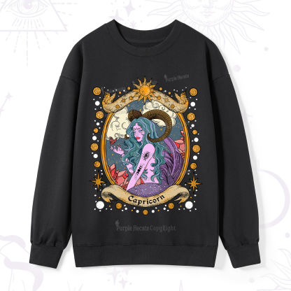 Purplehecate Capricorn Radiance Zodiac Sweatshirt