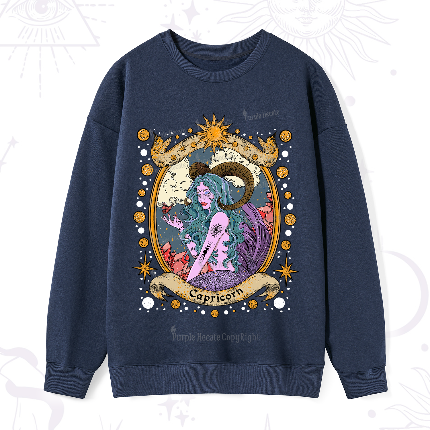 Purplehecate Capricorn Radiance Zodiac Sweatshirt