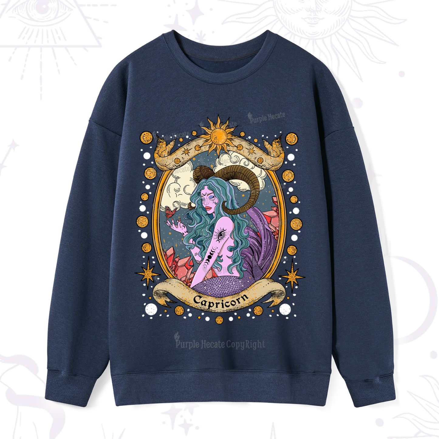 Purplehecate Capricorn Radiance Zodiac Sweatshirt